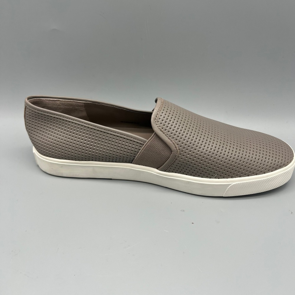 Vince Blair Perforated Leather Slip On Sneakers Taupe Grey Womens 9.5 M EUR 39.5 - Picture 8 of 9